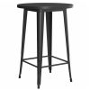 30" Round Black Outdoor /Indoor Bar Height Table