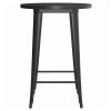 30" Round Black Outdoor /Indoor Bar Height Table - Image 2
