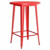 30" Round Black Outdoor /Indoor Bar Height Table - Image 3