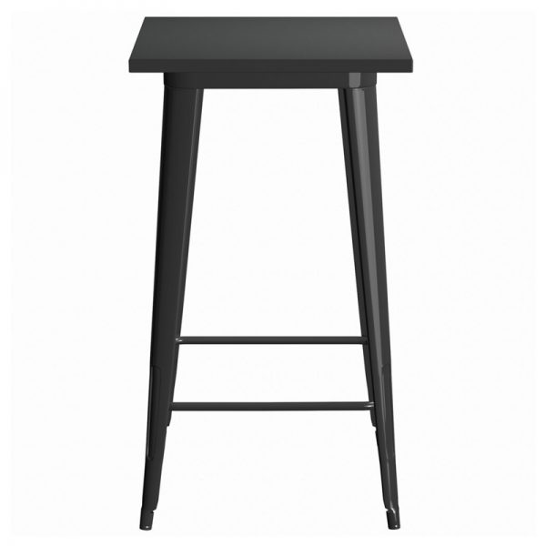 24" x 24" Black Outdoor/Indoor Square Bar Height Table - Image 2