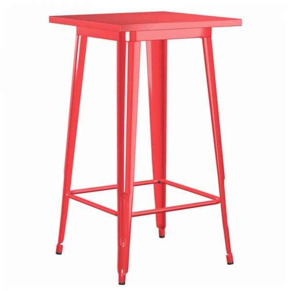 24" x 24" Black Outdoor/Indoor Square Bar Height Table - Image 3