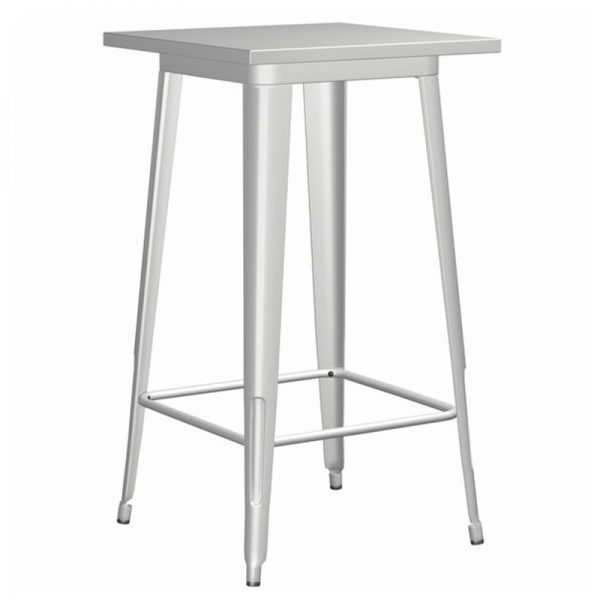 24" x 24" Black Outdoor/Indoor Square Bar Height Table - Image 4