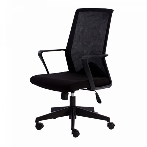 Black High Back Mesh And Soft cushion Office Chair with Arms, Adjustable Height A306