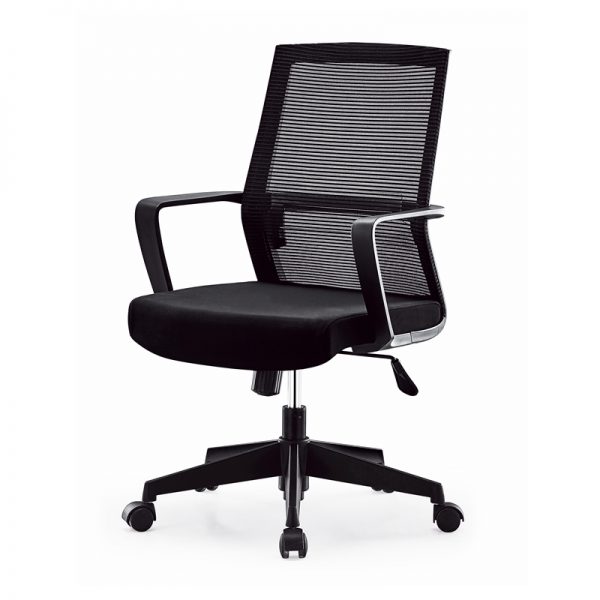 Black Back Mesh And Soft cushion Office Chair with Arms, Adjustable Height A305