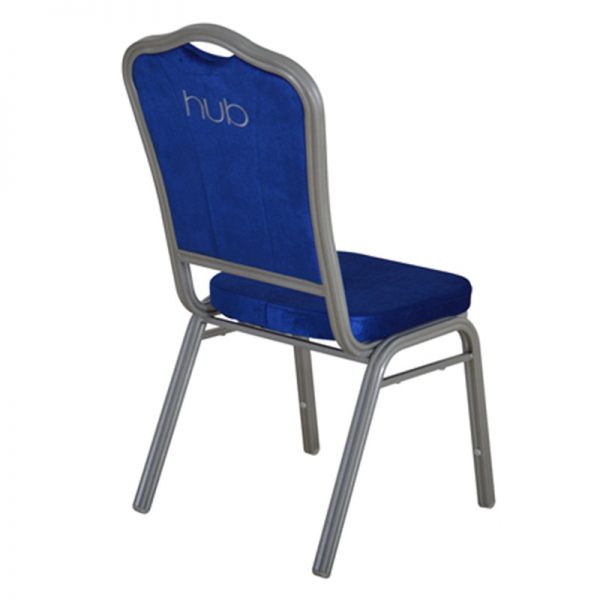 Blue Crown Backrest Stackable Banquet Chair-Silver Frame EB-31 - Image 4